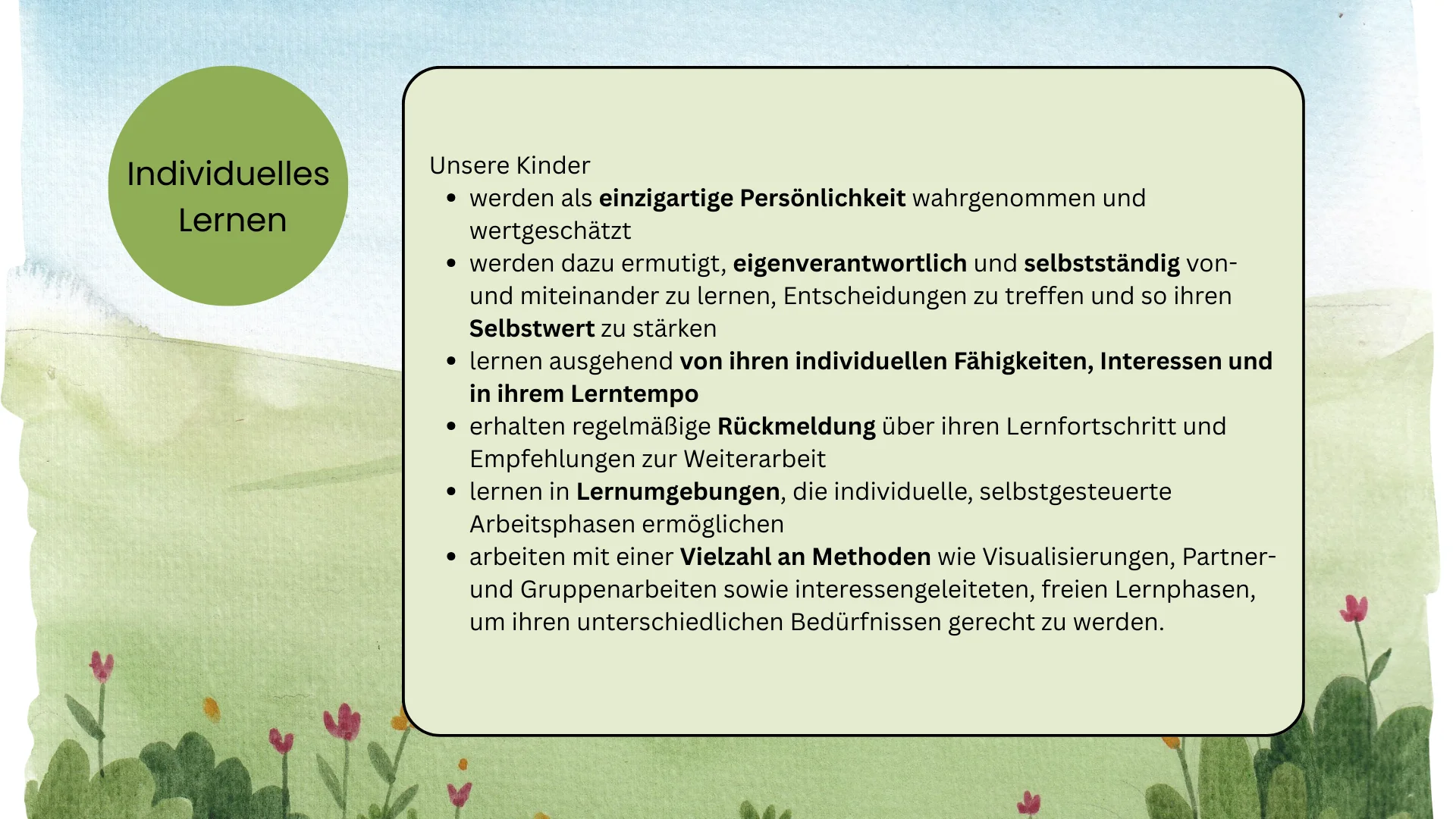 Bild: Lernbereitschaft und Selbständigkeit