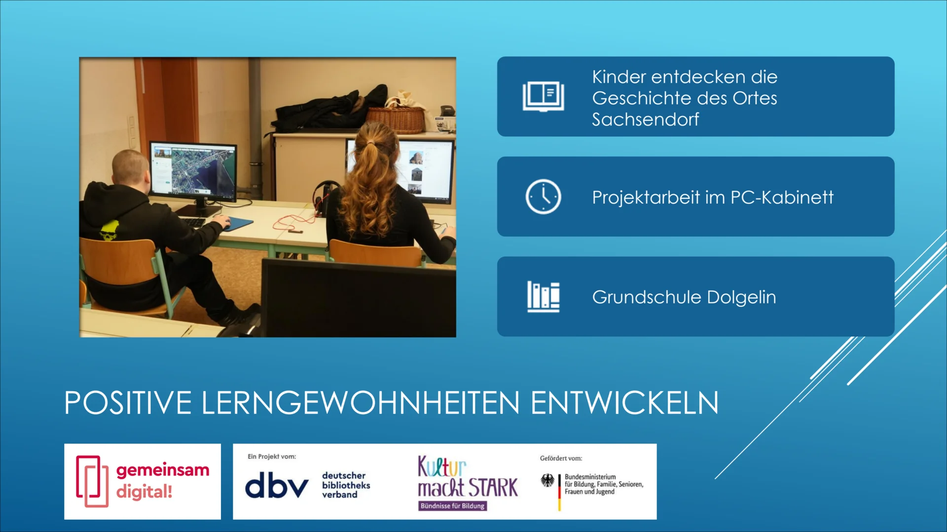Bild: PC- Kabinett in der Schule in Dolgelin