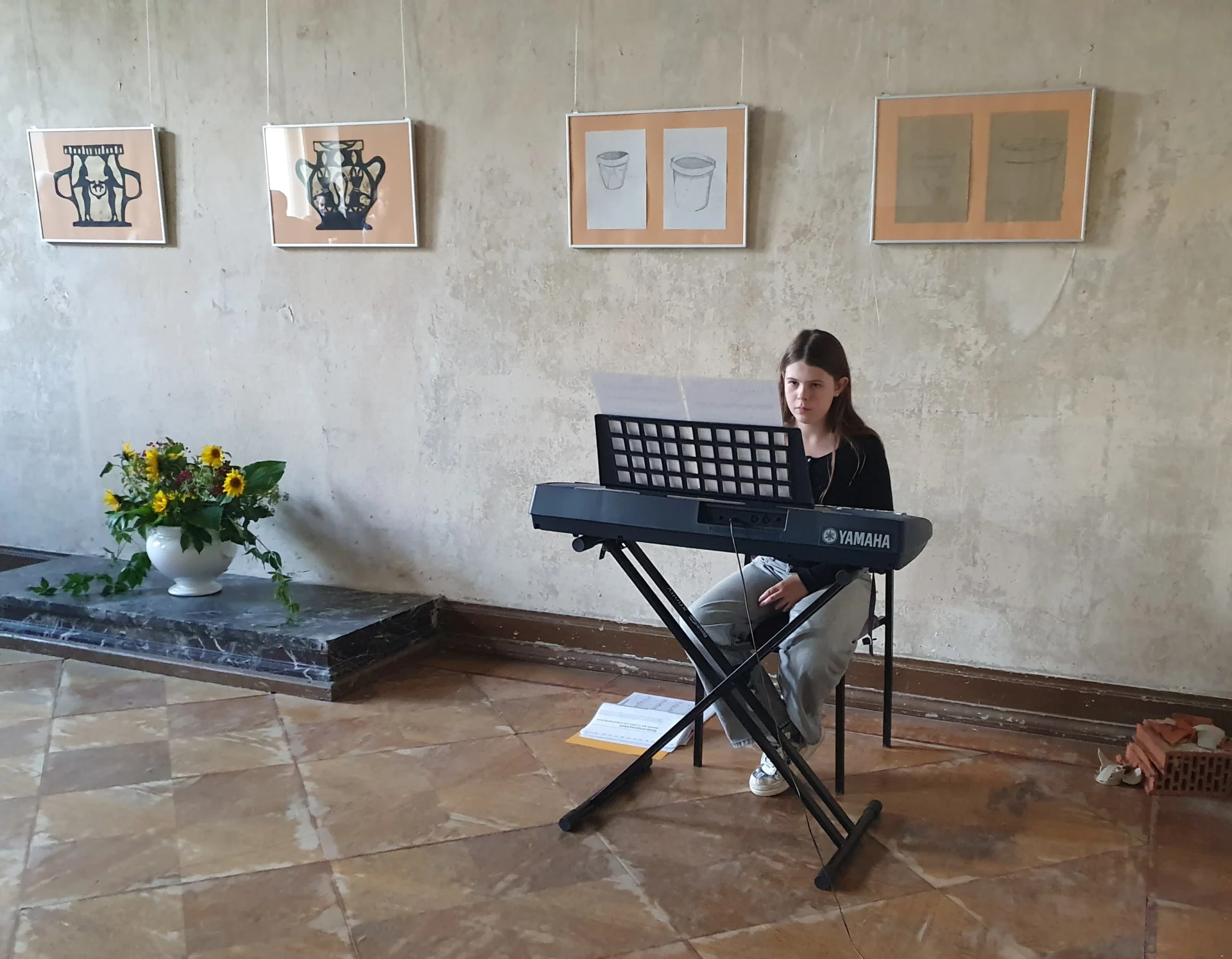 Bild: musikalische Eröffnung der Vernissage