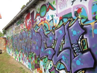Groß Laasch Graffiti-Projekt im Jugendclub 2014