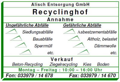 Vorschaubild Alisch Entsorgung GmbH Recyclinghof