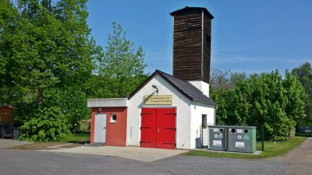 Gerätehaus der Löschgruppe Streganz/Klein Eichholz in Klein Eichholz im Mai 2017