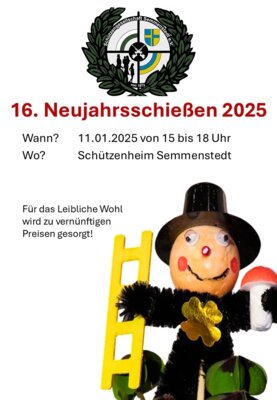 Ausschreibung und Einladung 16. Neujahrsschießen 2025 (Bild vergrößern)