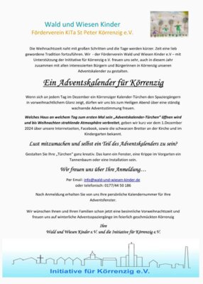 Ein Adventskalender für Körrenzig