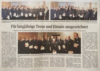 Ehrungen für langjährige Dienste (Bild vergrößern)