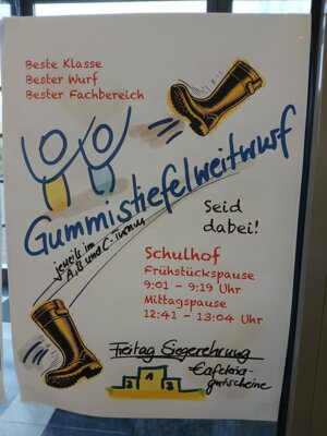 Gummistiefelweitwurf-Challenge