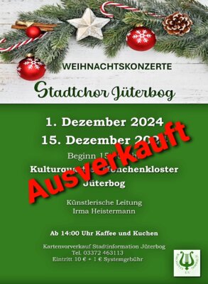 Weihnachtskonzerte des Stadtchores sind ausverkauft