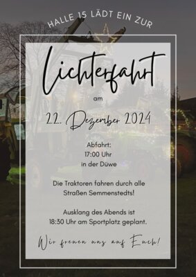 Lichterfahrt in Semmenstedt (Bild vergr&ouml;&szlig;ern)