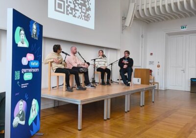 Foto zur Meldung: Live-Podcast der LAG SH Sachsen in Leipzig