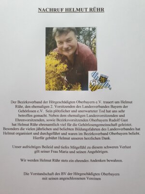 NACHRUF HELMUT RÜHR
