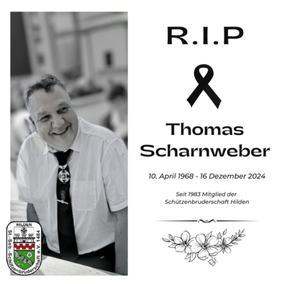 Die Schützenbruderschaft trauert um Thomas Scharnweber