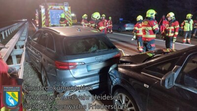 Meldung: Einsatz 117/2024 | VU PKW - PKW | BAB 12 AS Friedersdorf - AS Storkow