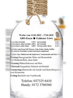 Speisekarte vom 13.01.2025 bis 17.01.2025