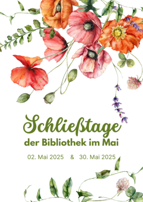 Schließtage der Bibliothek im Mai