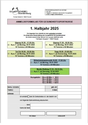 Gesundheitssportkurse 2025