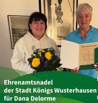 Unsere Präsidentin Dana wurde mit Ehrenamtsnadel ausgezeichnet
