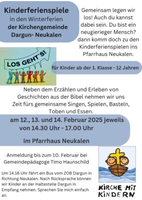 Kinderferienspiele Kirchgemeinde Dargun-Neukalen