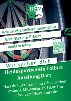 Dart: 🎯 Werde Teil der Dart-Abteilung des Heidesportverein Colbitz e. V.! 🎯 (Bild vergrößern)