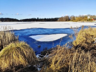 Eindeutig ein Herz im Schmalensee