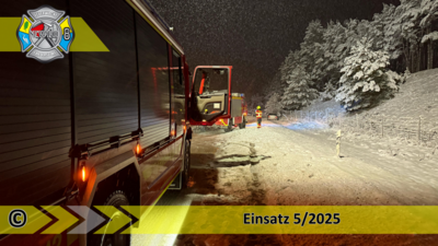 Meldung: Einsatz 5/2025 | PKW im Graben | BAB 10 AD Spreeau - AS Freienbrink