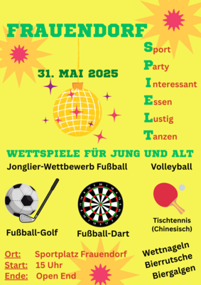 Das Sportfest entfällt, dafür feiern wir ein SportPLATZfest am 31.05.