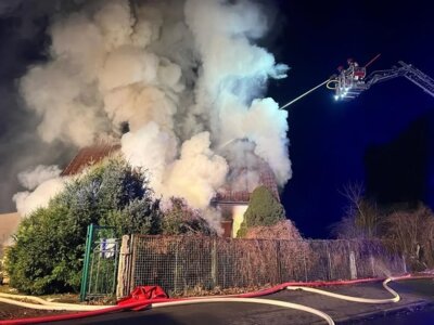 Einsatzbericht 13/2025 - 23.02.2025, B2 Haus in Vollbrand in Weißwasser, Nachforderung Atemschutzgeräteträger