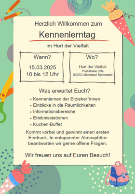 Kennenlerntag für die neue 1. Klasse