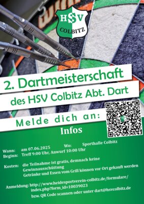 Abteilung Dart: Dartmeisterschaft am 07. Juni 2025 in der Sporthalle Colbitz (Bild vergrößern)