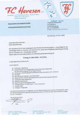 Einladung JHV 2025