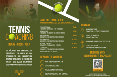 Foto zur Meldung: Tennis: Tennistrainer Maurice Kreidler