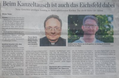 Meldung: Kanzeltausch