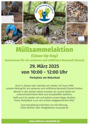Foto zur Meldung: Müllsammelaktion - Gemeinsam für ein sauberes und müllfreies Neustadt (Dosse)