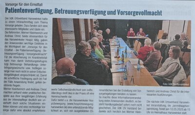 Vorsorge für den Ernstfall - Infoveranstaltung beim VdK Ortsverband Harsewinkel (Bild vergr&ouml;&szlig;ern)