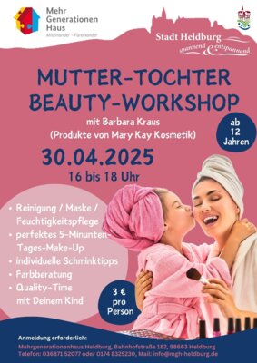 Mutter- Tochter Beauty- Workshop ab 12 Jahren (Bild vergrößern)