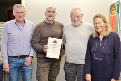 Gewählt und geehrt (v.li.) Jörg Winkelmann, Christian Detlof, Hanne-Ursel Schlüter, Dietrich Schwarz