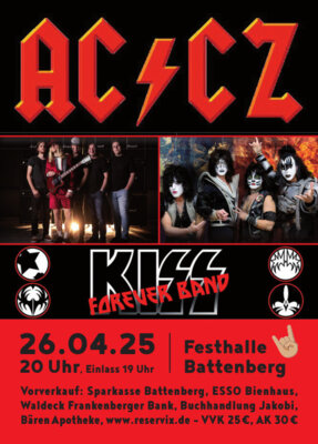 Foto zur Meldung: 26.04.25 Festhalle Battenberg 20Uhr,Einlass 19Uhr