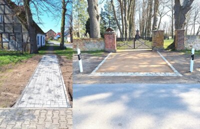 Foto zur Meldung: Schöner, besser, barrierefrei. Neugestaltete Zuwegungen in Nackel