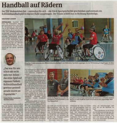 Foto zur Meldung: Handball auf Rädern