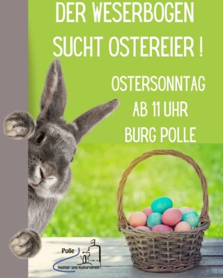 Flyer Ostereiersuche auf der Poller Burg 2025