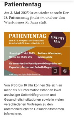Patiententag 2025 (Bild vergrößern)