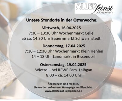 In gut einer Woche ist schon Ostern… (Bild vergrößern)