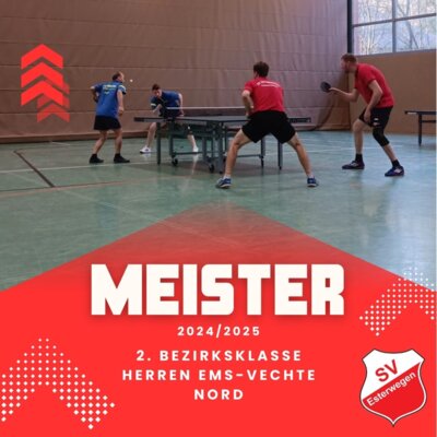 Meldung: 1. Herren der Tischtennisabteilung ist Meister!