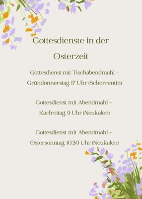 Foto zu Meldung: Gottesdienste in der Osternzeit