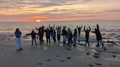 Unsere Fünfer sind endlich am Strand
