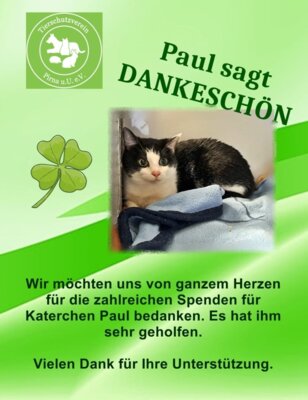Ein riesen Dankeschön an alle Spender und Unterstützer! (Bild vergrößern)