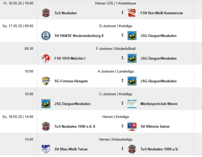 Vorschau Fußball am WE (Bild vergr&ouml;&szlig;ern)