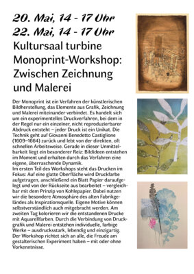 Foto zur Meldung: Workshop MONOPRINT 20.+ 22.05.2025