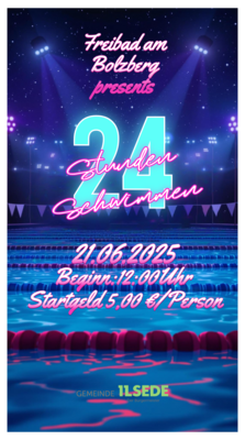 24 Stunden Schwimmen am 21.06.2025