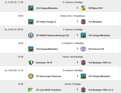 Vorschau Fußball am WE (Bild vergr&ouml;&szlig;ern)