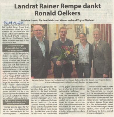 Deich- und Wasserverband Vogtei Neuland mit neuer Geschäftsführerin